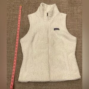 Patagonia Womens Los Gatos Fleece Sherpa Vest Size M White Outdoors Soft Cozy